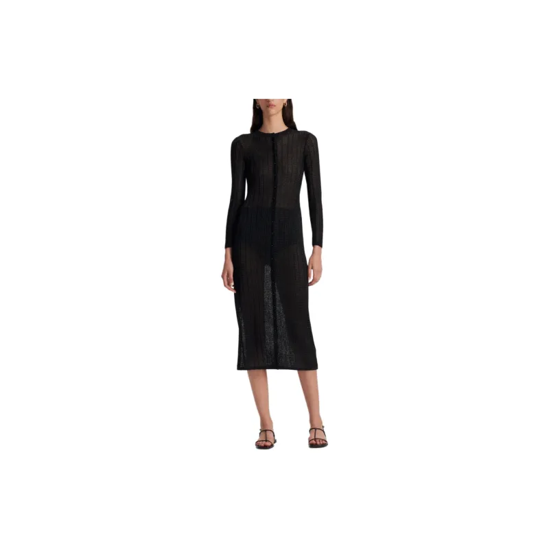 SCANLAN THEODORE Metallic Knit Cardigan Knitwear Women's Black-1
