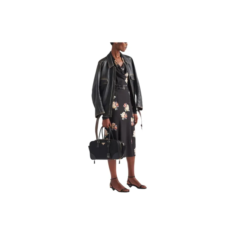 PRADA Zipped Belted Jacket-1