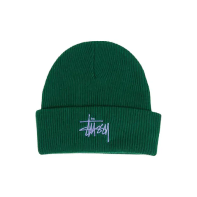 Stussy Acrylic Beanies Unisex Dark Green-0