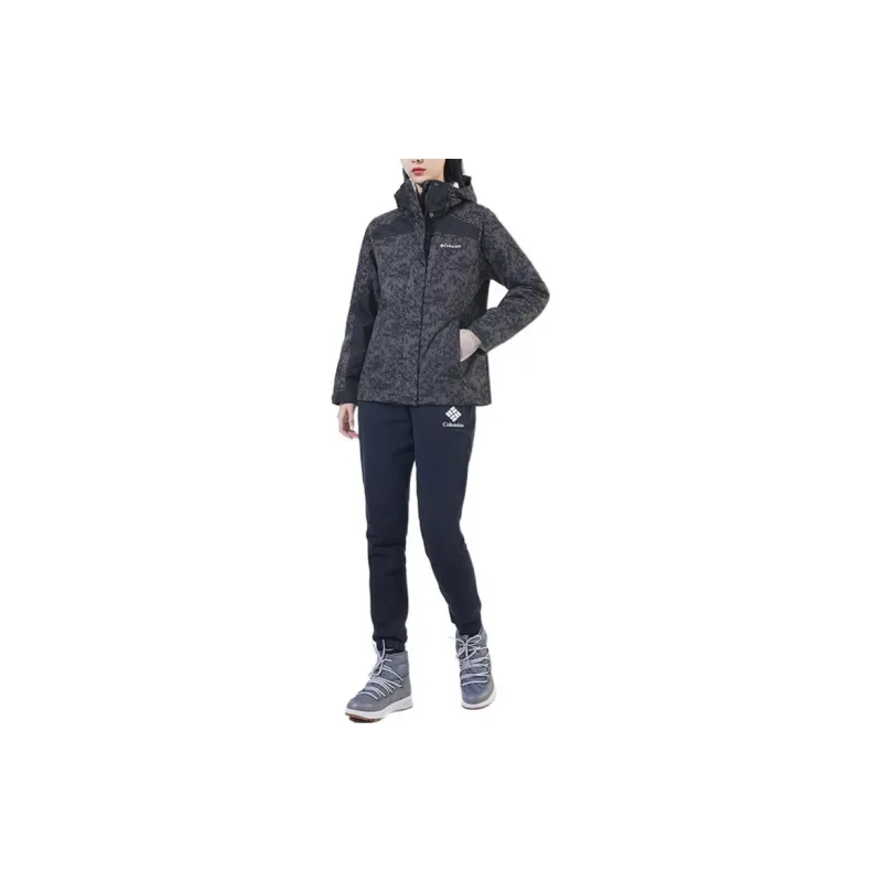 Columbia City Outdoor Collection Waterproof And Windproof To Keep Warm Windbreaker Jacket Women's Black-1
