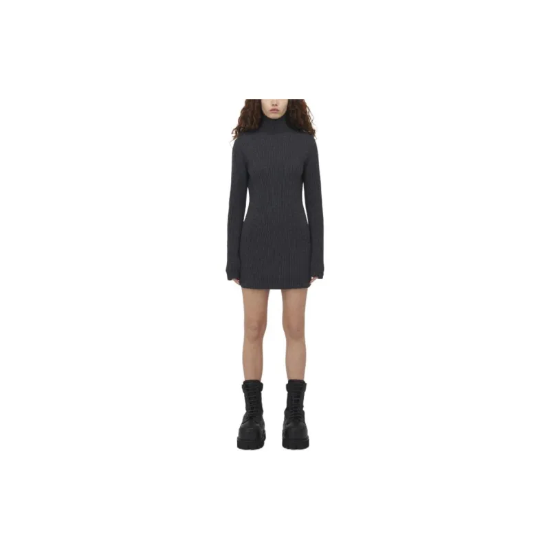 Alexander McQueen Ribbed Knit Mini Dress-1