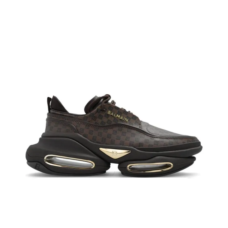 BALMAIN B-Bold Monogram-print Sneakers-1
