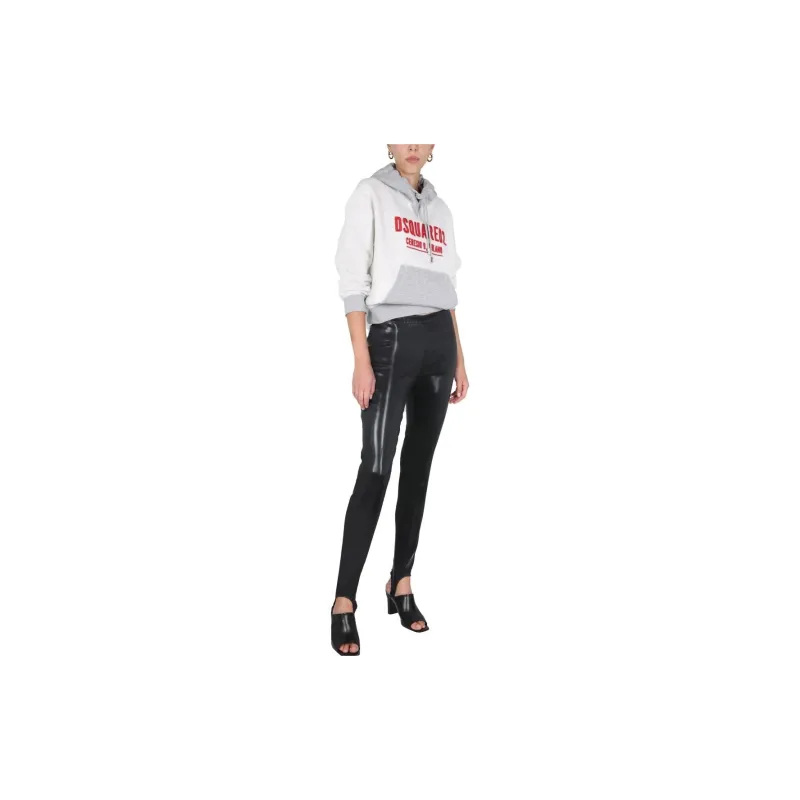 DSQUARED 2 Faux Leather Ankle Cuff Leggings-2