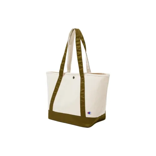 Champion Cotton Tote Bag Shopping Bag Handbag Unisex Olive/White