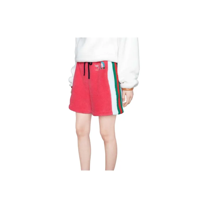 GUCCI X The North Face Fleece Shorts Dark Pink-5