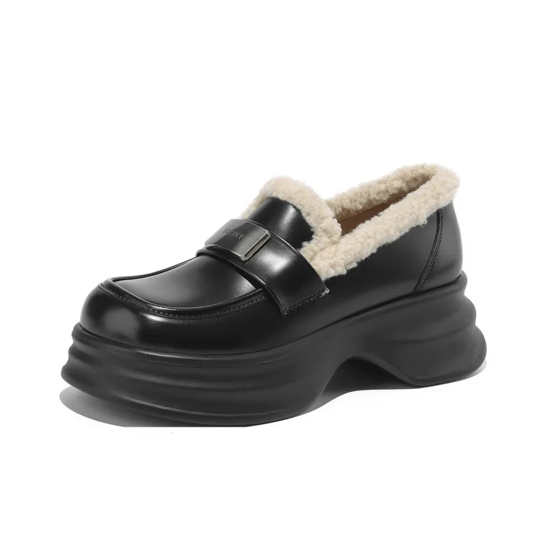 JOSINY Loafers 6cm Women's Black-1