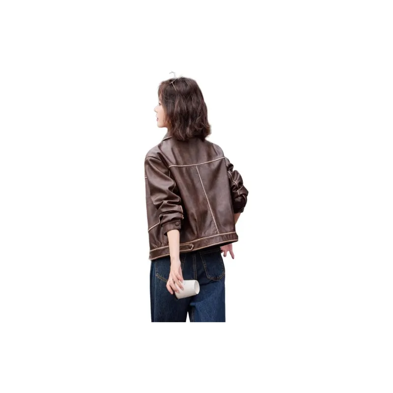 Yi Mengyuan Leather Jacket Women's-3