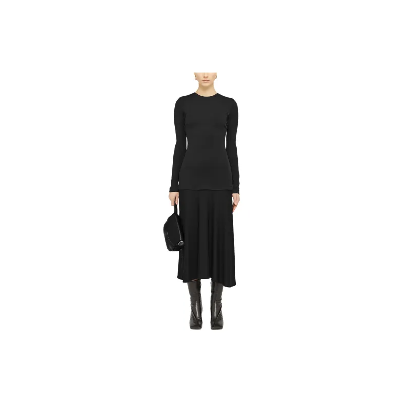 JIL SANDER Crewneck Dress Black-1