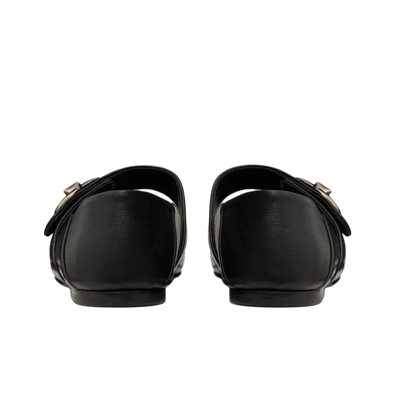 Valentino Vlogo Locker Flat Casual Single Shoes Women's Black-4