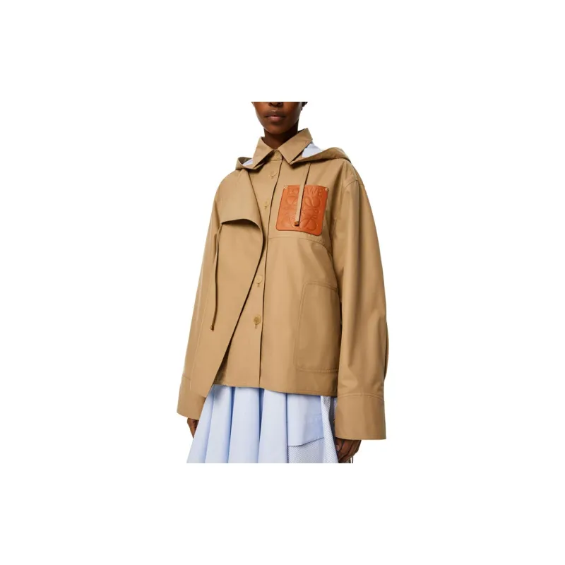 LOEWE Parka Coats Women's Caramel-4