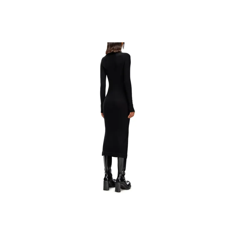 DIESEL D Mokky Ls Microdiv Mock Neck Midi Dress-1