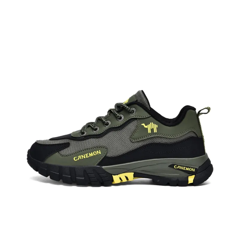 Pilot the camel Outdoor Shoes Men Low Top Black/Army Green/Brown-2