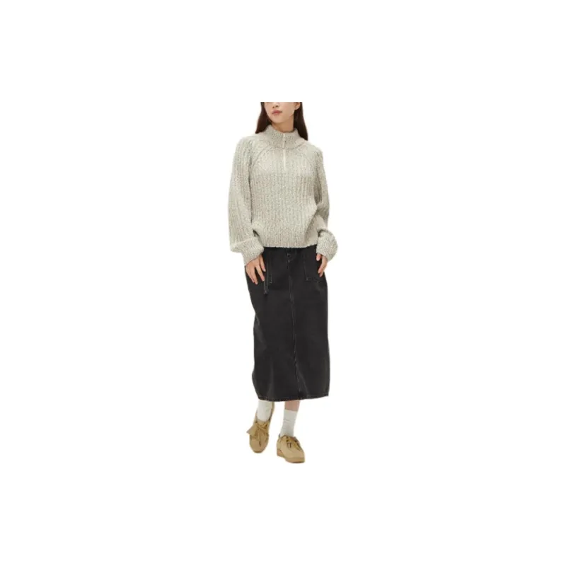 Lee Denim Long Skirts Women's Black-2