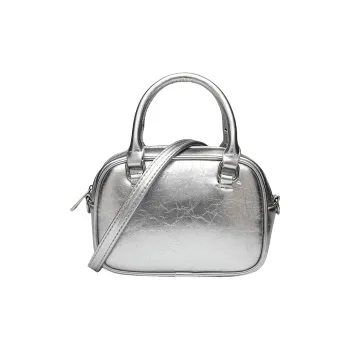 NOMK PU Handbag Shoulder Bag Crossbody Bag Women's Silver/White/Black