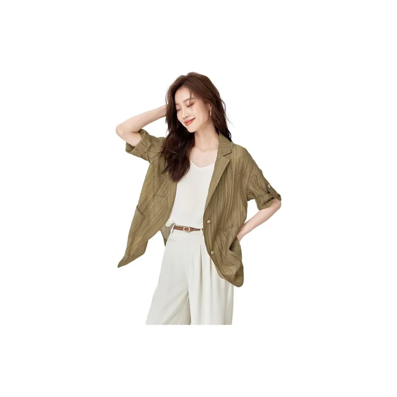 Mo Han Yi Mei Jackets & Coats Women's Coffee-3