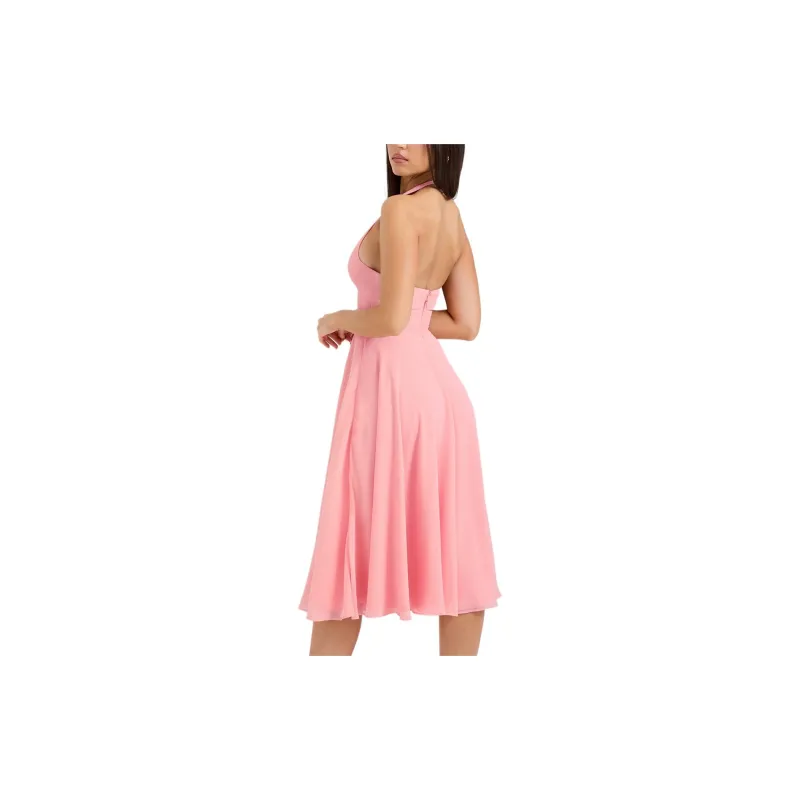 HOUSE OF CB Solada Slip Dresses Women's PEACH/Peach Pink-4