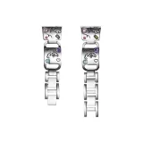 Colored Rhinestone Print Puppy Strap-Silver