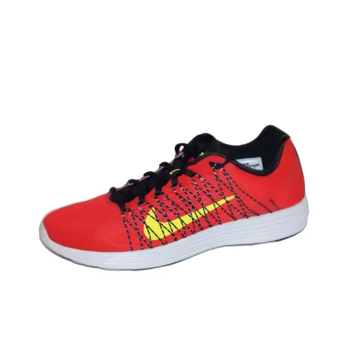 Nike Flyknit Lunar 3 Running Shoes Men Low-Top Red