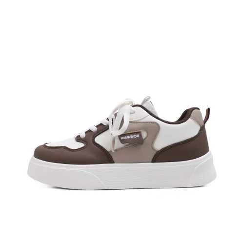 Warrior Non slip Lightweight Low Top Skateboard hope shoes Women's Beige Brown