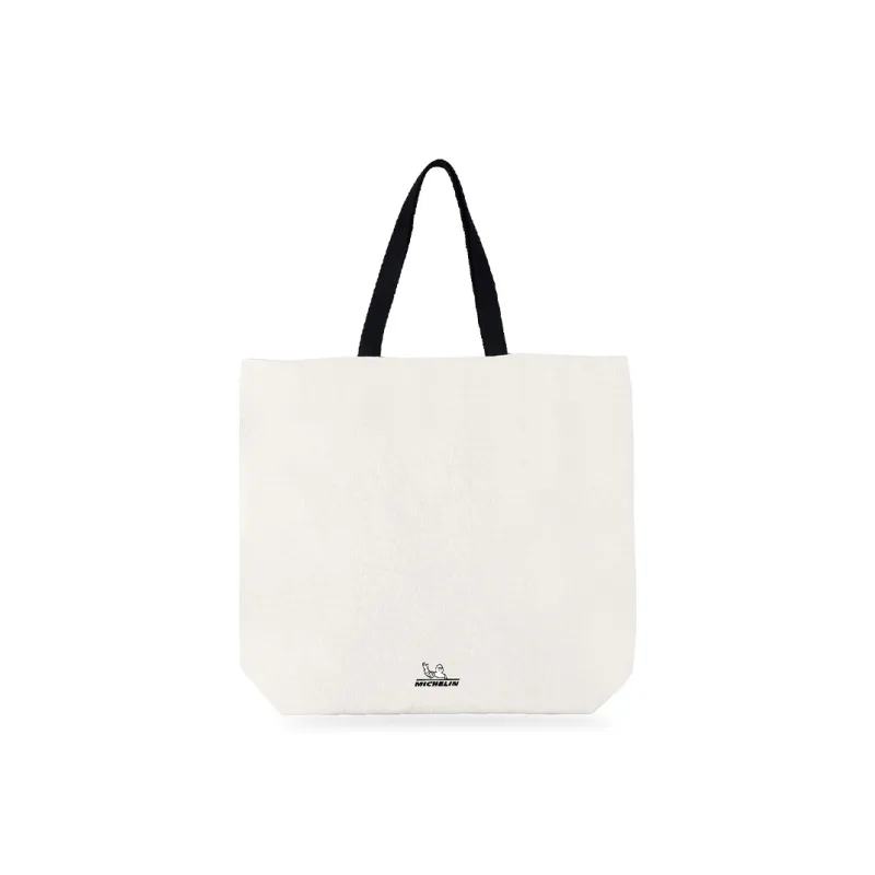 Michelin Canvas Bag, Tote Bag, Shopping Bag, Handbag, Shoulder Bag Regular Unisex White Siheyuan Style-5