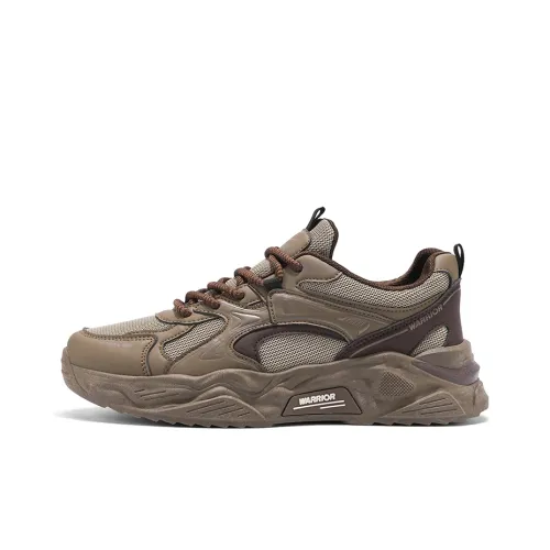 Warrior Wear resistant Lightweight Breathable And Non slip. Low Top Chunky Sneakers Men's Brown