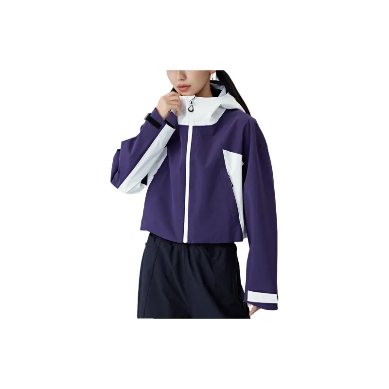 Kappa Waterproof Windbreaker Jacket Women's Purple-2