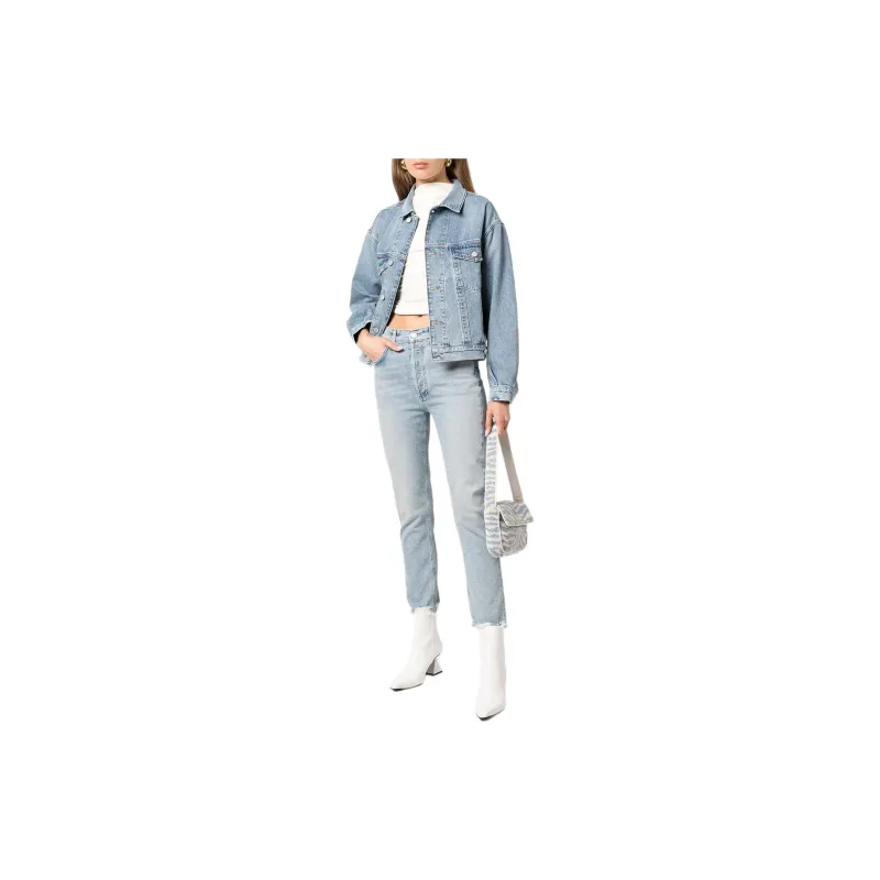 AGOLDE High-waisted Cropped Jeans-1