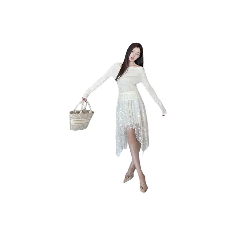 FORNI Casual Long Skirts Women's Moon Apricot-2