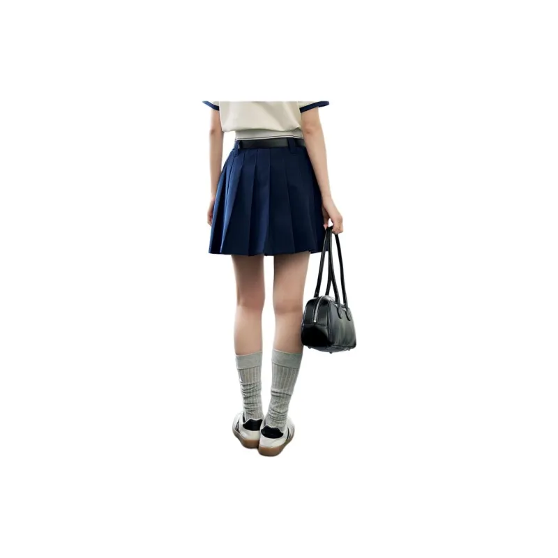 ZIHAN Casual Short Skirts Women's Deep Navy Blue-4