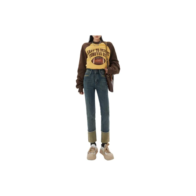 ZNZX Jeans Women's Vintage Blue-1