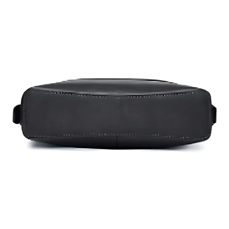 Playboy Cow Leather Crossbody Bag, Shoulder Bag Tubas Men's Black-3