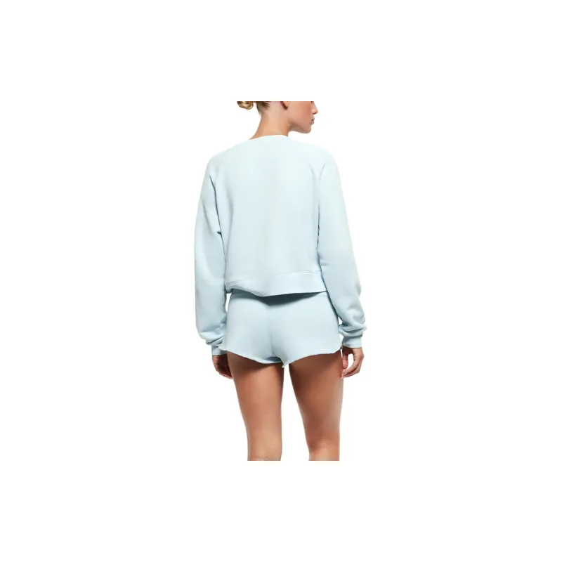SKIMS SS24 Summer Collection FRENCH TERRY CLASSIC CREWNECK Sweatshirt Women's OPAL/Opal-2