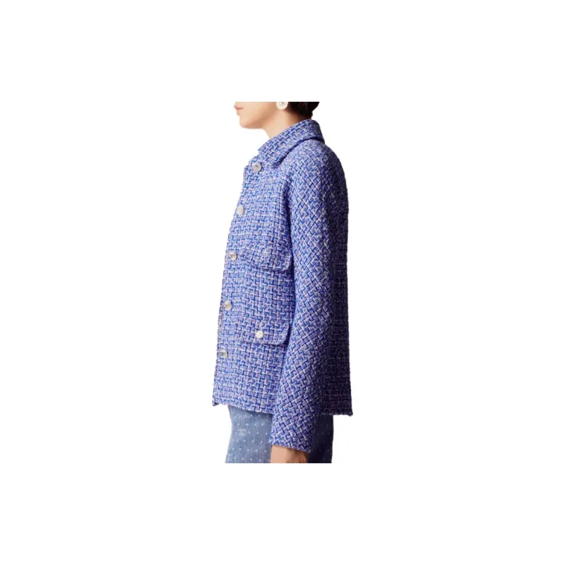 CHANEL SS23 Jackets Coats Women's Blue-2