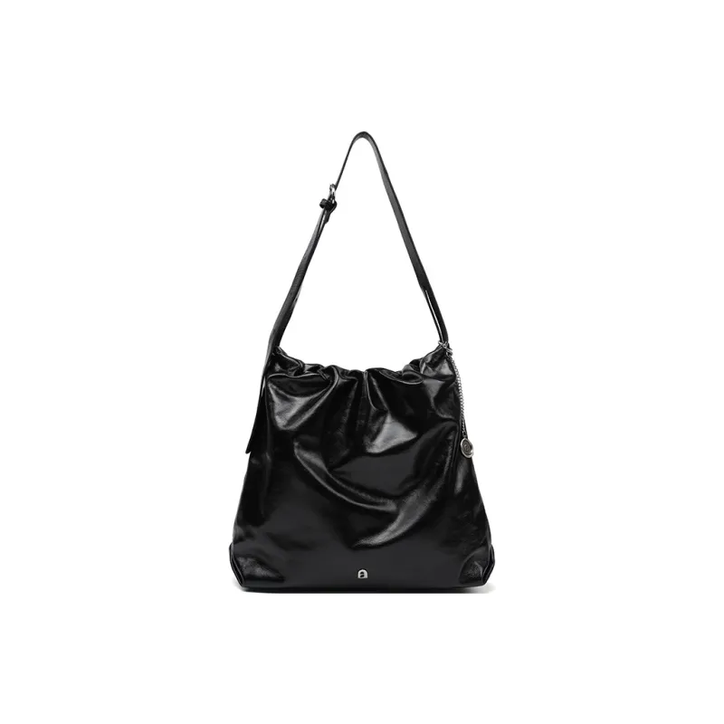 LA FESTIN Top Grain Cow Leather Crossbody Bag, Shoulder Bag Women's Rafra Red Midnight Black-3