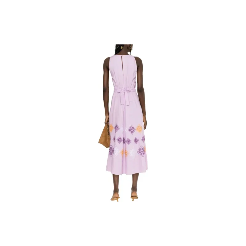 Sandro Sleeveless Dresses Women's Gray Purple-2