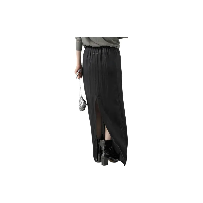 MM6 Maison Margiela Casual Long Skirts Women's Black-1