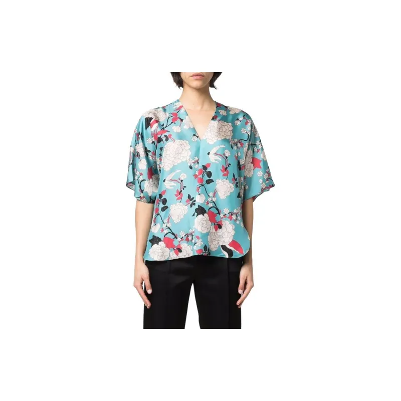 Alberto Biani Floral print Silk Blouse-3