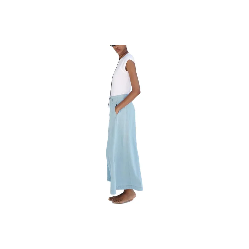 ZARA Denim Long Skirts Women's Medium Blue-3