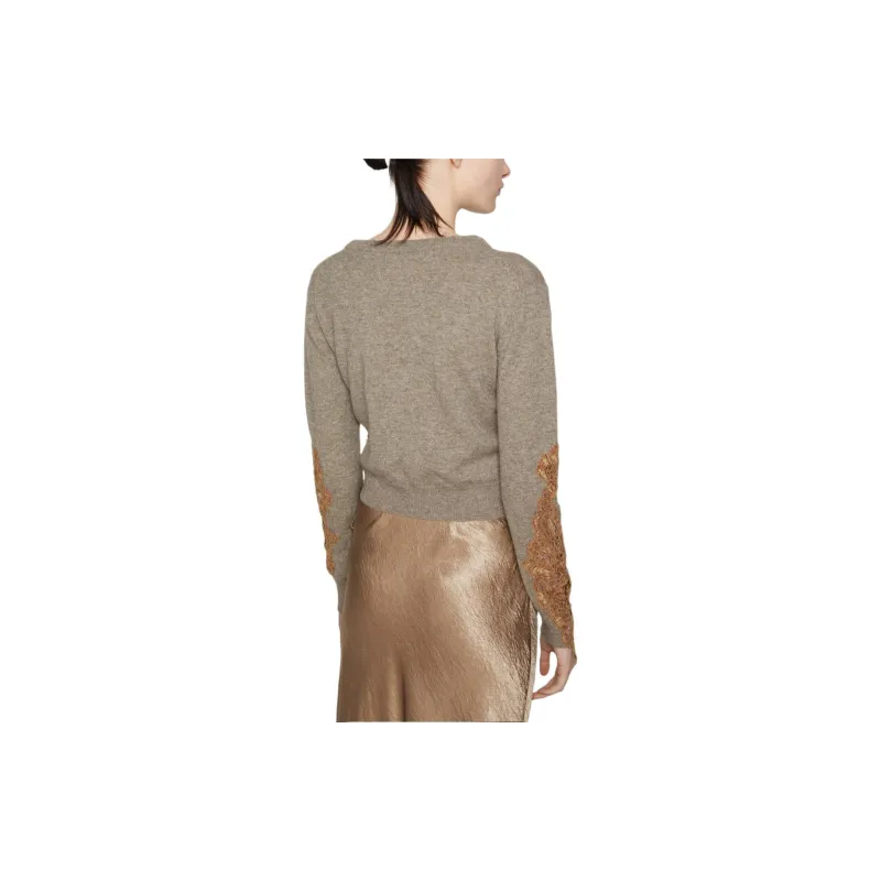 Acne Studios Lace Trim Crewneck Jumper-2
