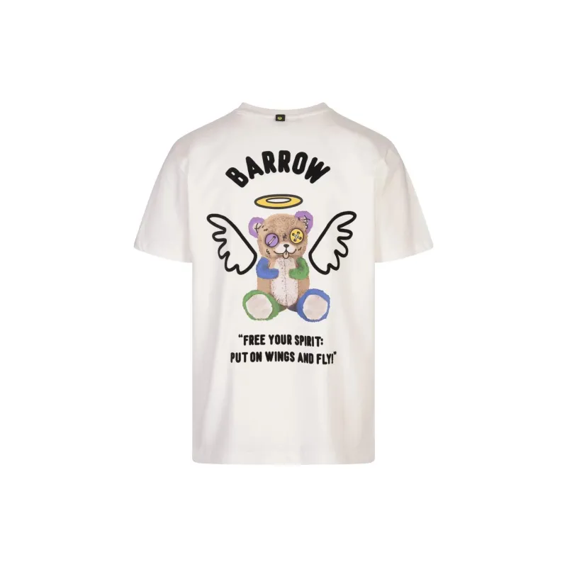 Barrow Logo flocked T shirt-1