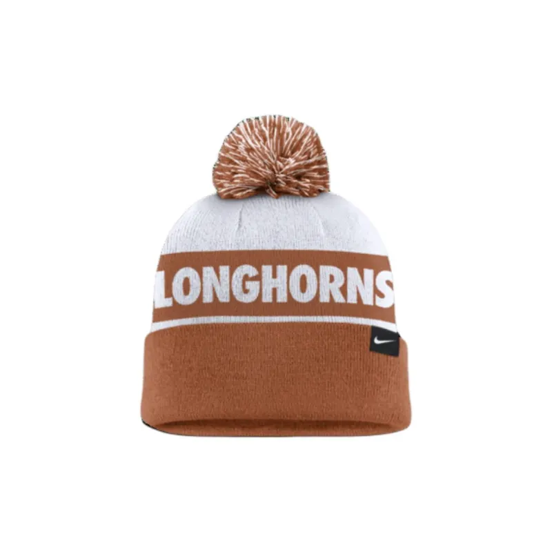 Nike Texas Longhorns Primetime Peak Men's Nike College Cuffed Pom Beanie-1