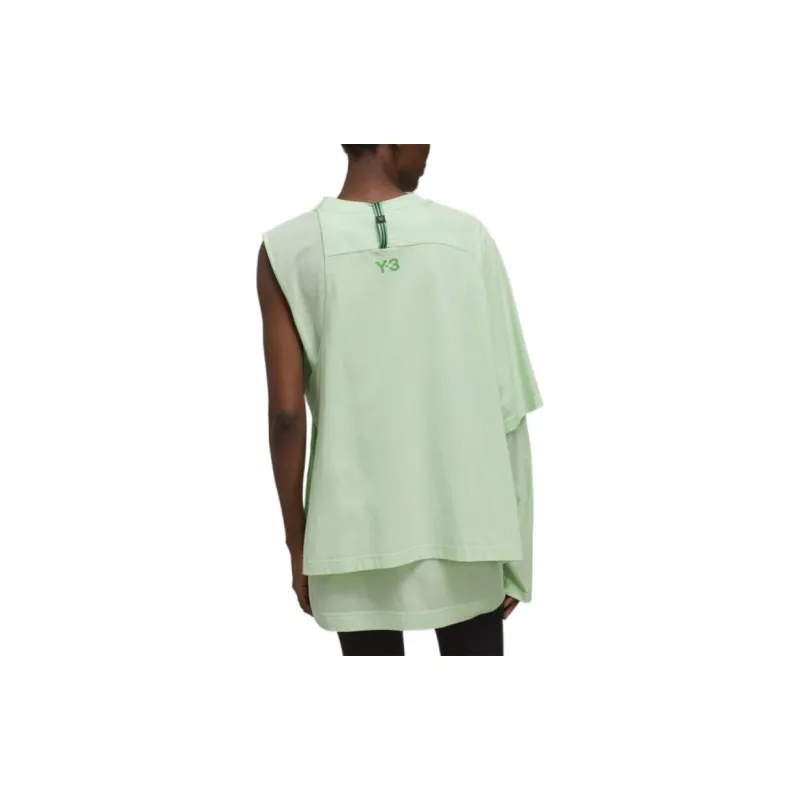 Y-3 Asymmetric Layered-effect T-shirt-3