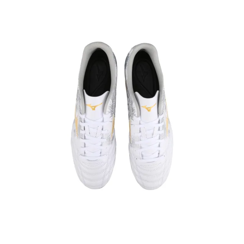 Mizuno Monarcida AG Rubber Short Studs Cushioned Wear Resistant Breathable Coverage Soccer Shoes Men's White Gold-2