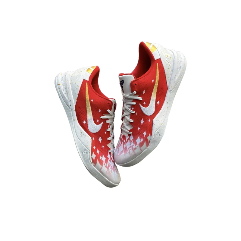 Nike Kobe 5 Protro PE Durable Breathable Low Top Basketball Shoes Men's Red White-1