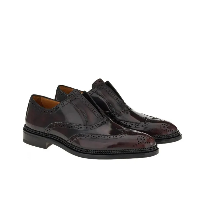 FERRAGAMO Dress Shoes Men's Red Black-1