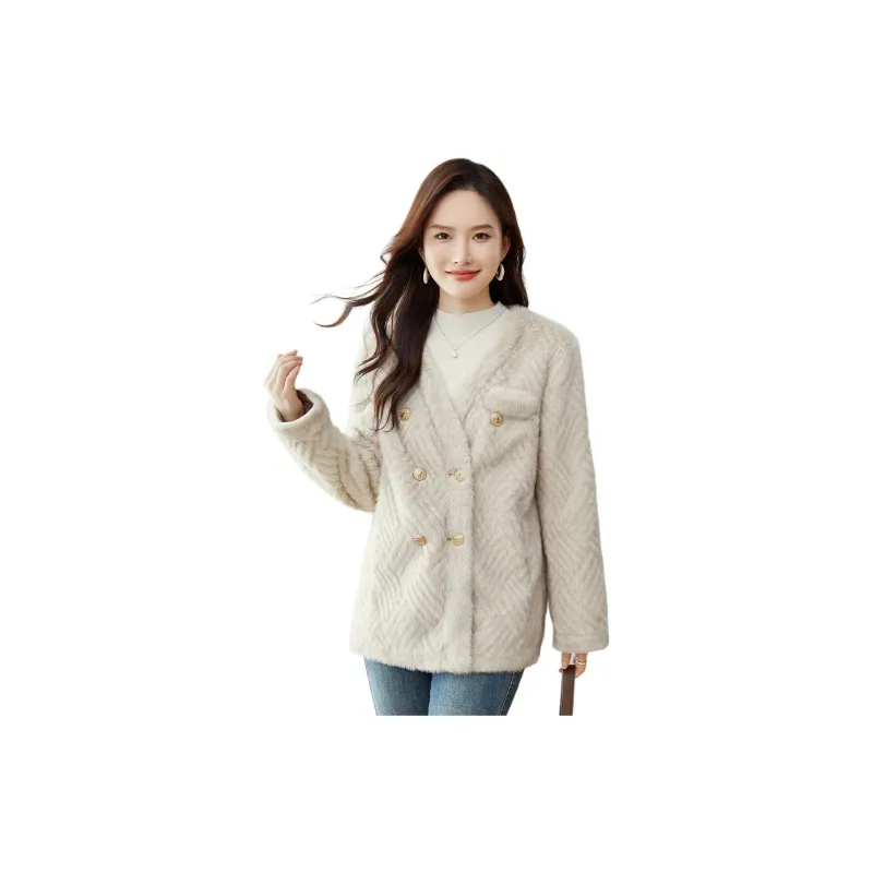CARBAMMI Coats Women's White-3