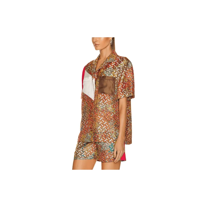 Burberry Monogram print Silk Shirt-5