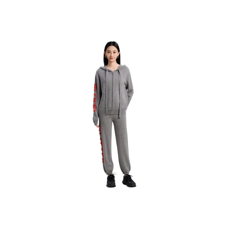 Blood Glitter Cashmere Sweater Women's Gray-2