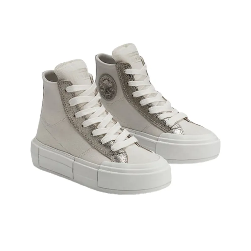 Converse Chuck Taylor All Star Anti-Slip And Wear-Resistant Height Increasing High-Top Canvas Shoes Women's Ecru-1
