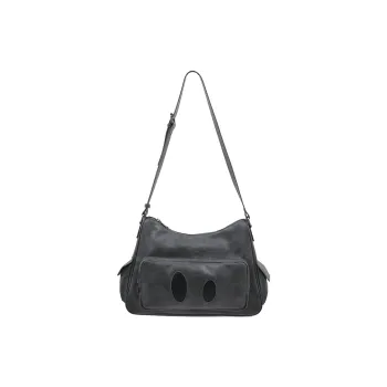 DANGEROUSPEOPLE Artificial Leather Crossbody Bag Unisex Gray/Khaki